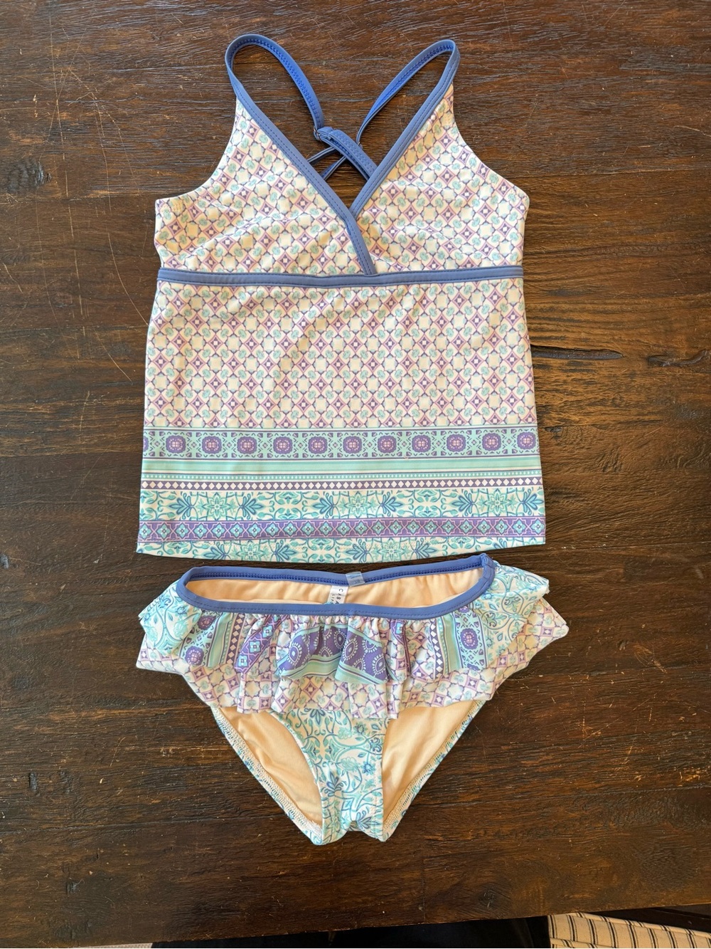 Girls Cabana Life Two-Piece Tankini w/Skirted Bottom 7/8